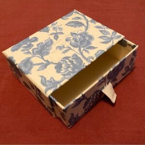 Floral Blue and White Jewelry Box